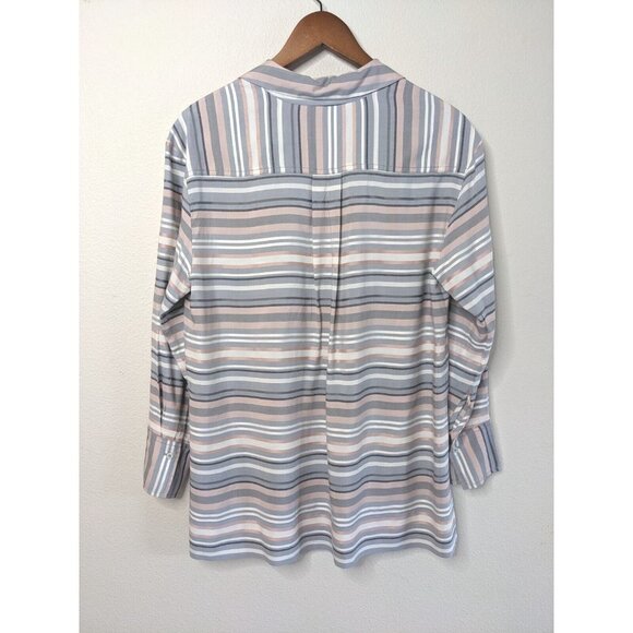 Lou & Grey Loft Coastal Beach Chic Striped Tunic Top Size Small Oversized fit B3 - Picture 6 of 8